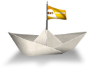 Image d'un bateau avec le drapeau NetWording