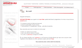 Page du site Adequation M&A, une référence NetWording